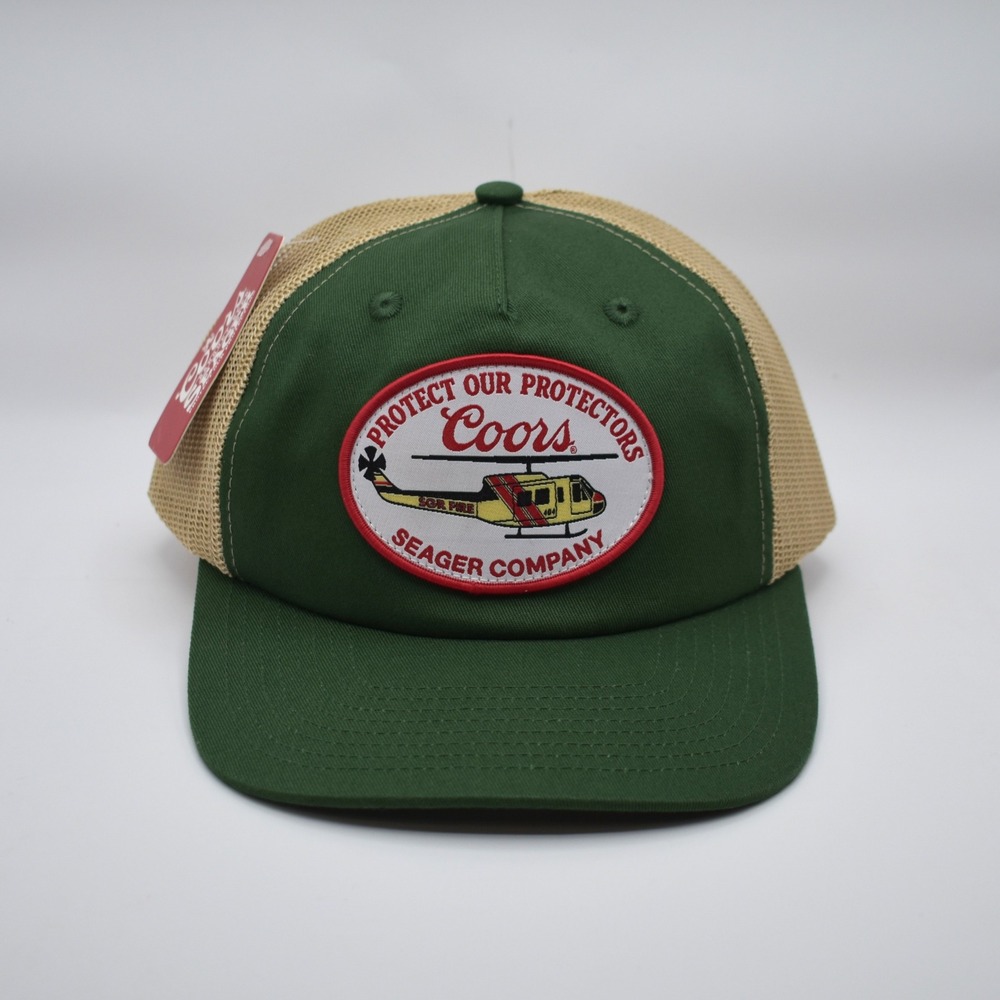 Seager x Coors Banquet Protect Our Protectors Helo Trucker Snapback Hat Cap NWT